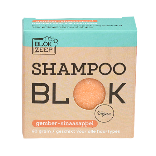 Plasticvrije shampoo bar Blokzeep gember sinaasappel